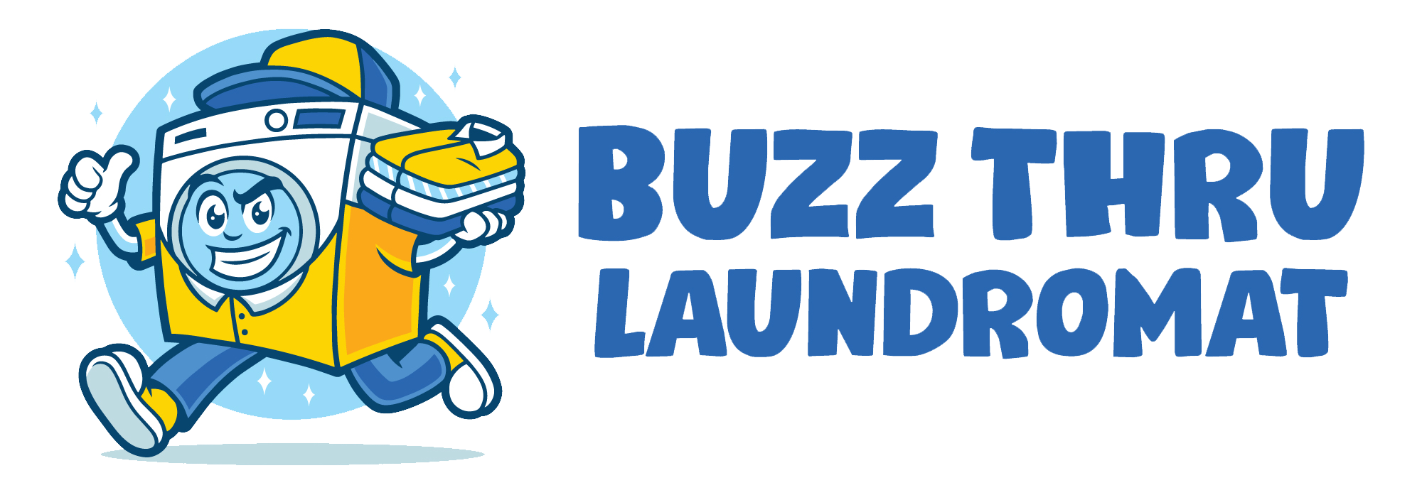 Buzz Thru Laundromat Logo